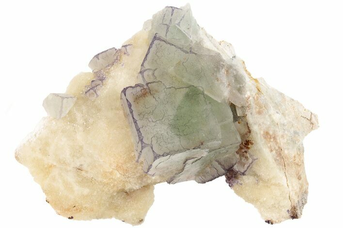 Purple Edge Fluorite Crystal Cluster - Qinglong Mine, China #205475